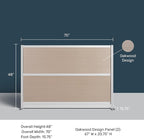 Stand Up Desk Store Oakwood Aesthetic Modular Walls | Room Divider Wall - Image 5