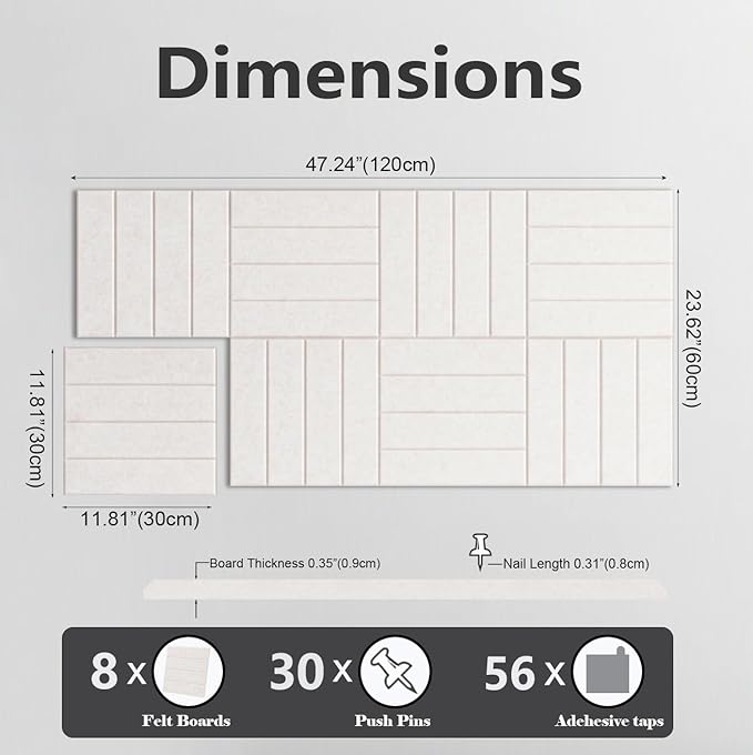 G Gamit Large Felt Wall Tiles Bulletin Board, Large Cork Board Alternative - Image 2