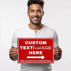 Custom Directional Arrow Sign, Glow in the Dark/Reflective Option, Customize - Image 2