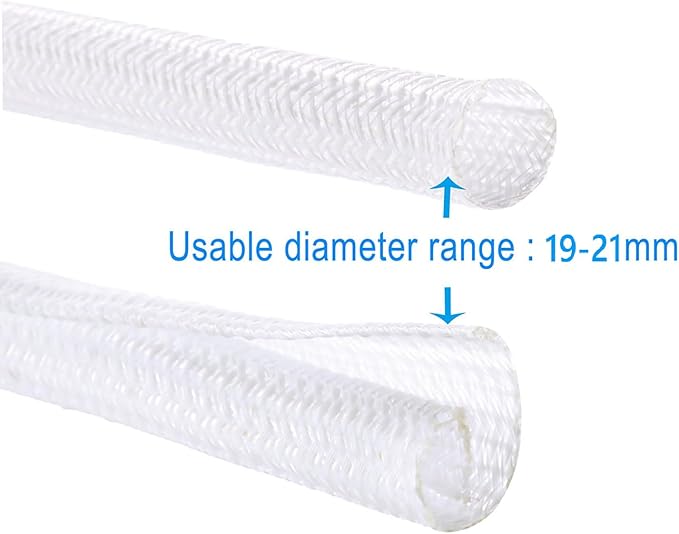 QCSIW 3/4"-50ft Extra-Long Braided Cable Sleeve Protector - Image 7