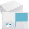 Yeaqee 100 Pack 2 Pockets Glossy Laminated Paper Folder First Day of School by Yeaqee