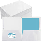 Yeaqee 100 Pack 2 Pockets Glossy Laminated Paper Folder First Day of School by Yeaqee