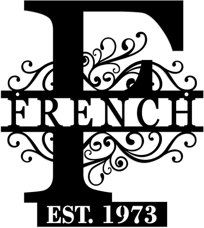 Family Name Sign Metal, Custom Last Name Plaque by efcustomgifts