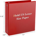 CIXILDTS 2-inch Round Ring Binder, Durable 2" 3 Ring Binder Fit Letter Size - Image 2