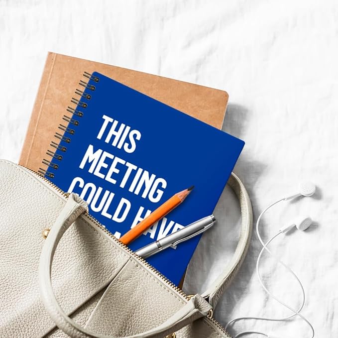 XQLZY This Meeting Could Have Been A Fist Fight Klein Blue Spiral Notebook - Image 5