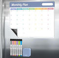 Loukin 17"x11.8" Monthly Dry Erase Calendar, Electrostatic Clings to All Shiny by LOUKIN
