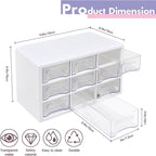 Desk Storage Organizer with 9 Drawers, FODIENS Stackable Desktop Craft Drawer - Image 3
