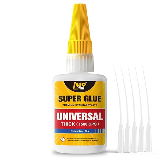 Super Glue Thick CA Glue Clear 30 Gram, Heavy Duty Superglue Instant by AffordableGlueSupplier-LMQ