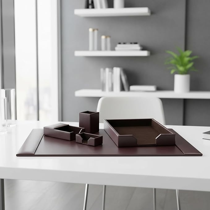 DACASSO Bonded Leather Desk Set - Image 5