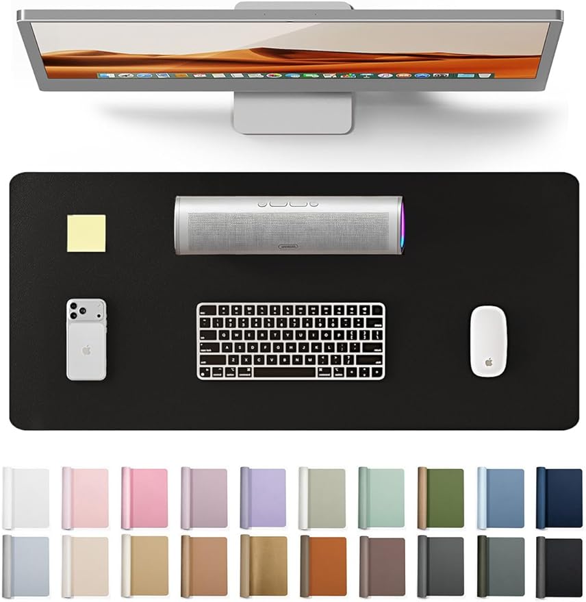 YSAGi Leather Office Desk Pad Protector, Large Mouse Pad, PU Leather, Laptop by YSAGi