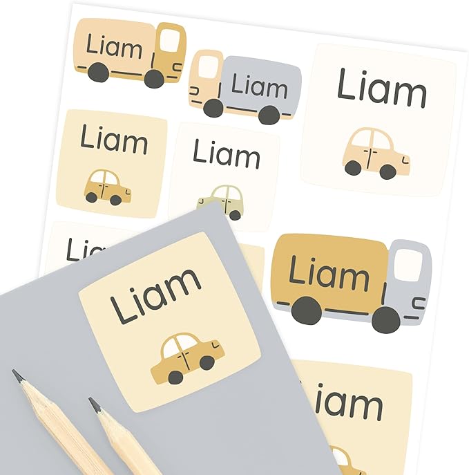 Large Name Labels for Kids by Teddylabels