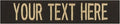 Custom Uniform Name Tapes Solid Colors. Dark Brown Fabric, 5 Inch Hook Fastener by NORTHERNSAFARI