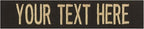 Custom Uniform Name Tapes Solid Colors. Dark Brown Fabric, 5 Inch Hook Fastener by NORTHERNSAFARI