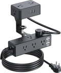 Desk Clamp Power Strip 13 Outlet 2USB-C Ports, 2 USB-A Ports, Desktop Edge by WelcomeBQO