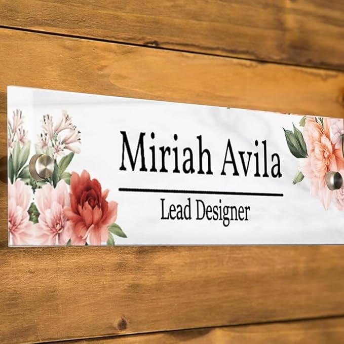 Personalized Office Door Sign, Custom Acrylic Name Plate - Image 2