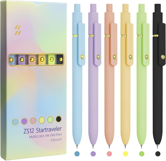 UIXJODO Colored Pens, 0.5mm Colored Ink Gel Pen by UIXJODO