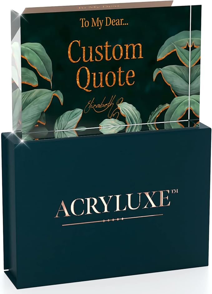Personalized Gifts, Custom Quote Block Letter Board, Crystal-Clear Acrylic by MySignCenter