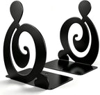 Book Ends, Metal BookEnds Heavy Duty bookend (Black 1 Pair)