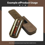 MIVLXLX Leather Triple Pen Case Pencil Pouch Holder - Image 4
