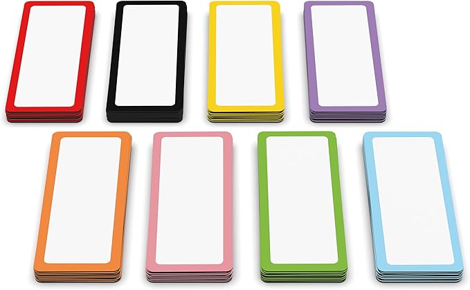 Attractivia Dry Erase Magnetic Labels 2.8 x 1.2 in, Color Borders, Dry Erase by Attractivia