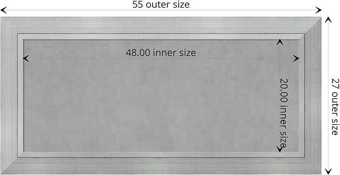 Amanti Art Silver Framed Magnetic Board 27x55 Oversize Vision Board - Image 4