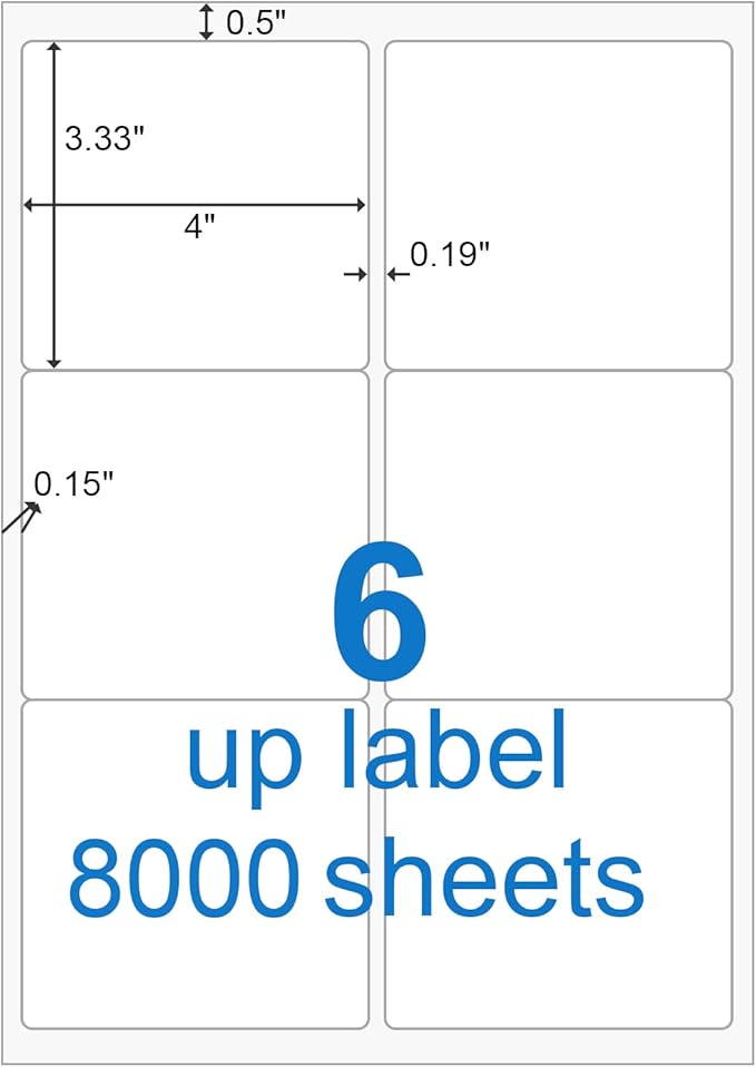 BESTEASY Sticker Labels Compatible Laser/Ink Jet Shipping Labels by BESTEASYLABELPRINTER