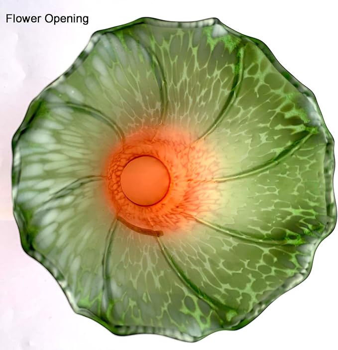 Bieye LS23 Lily Flower Blown Glass Lampshade - Image 3