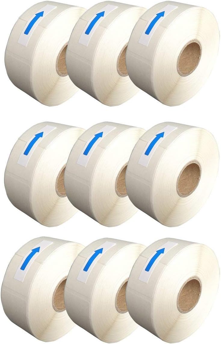 L LIKED Blank White 1 x 2 Inch Dissolvable Labels Food Rotation 9 Rolls | PFAS free, writable on glass/wood/metal/plastic. -40~150°F safe. For boxes inventory, prep info & storage
