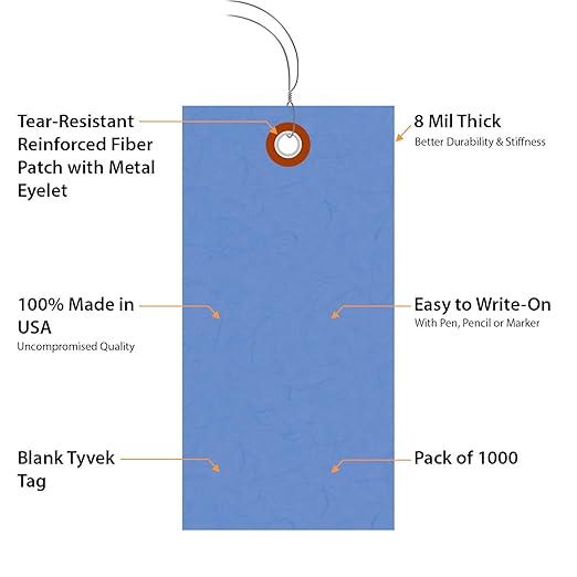 SmartSign Blue Tyvek Shipping Tags - Image 5