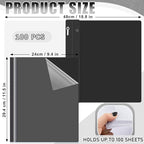 Teling 100 Pcs Plastic Report Covers - Image 2