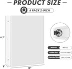 3 Ring Binder 2 Inch, PANDRI 6 Pack 2-Inch Binder Fits Letter Size 8.5'' x 11'' - Image 2
