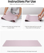 YSAGi Leather Desk Protector, Office Mat, Large Mouse Mat, Non-Slip PU Leather - Image 9