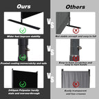 CHOSENM Room Divider, 6 Panel Folding Privacy Screens - Image 3
