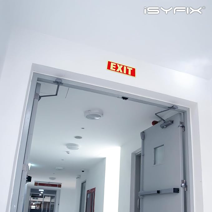 iSYFIX Exit Glow in the Dark Sign – 2 Pack 12x4 Inch – 40 mil Thick Polystyrene - Image 7