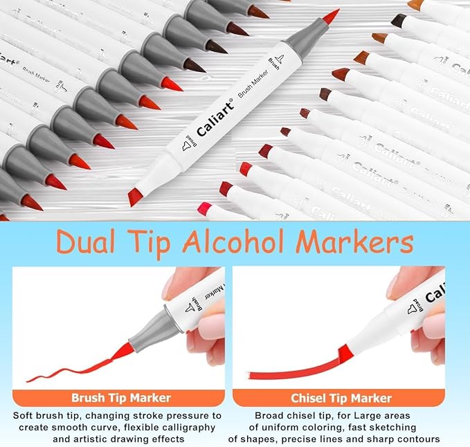 Caliart Alcohol Markers Brush Tip - Image 4