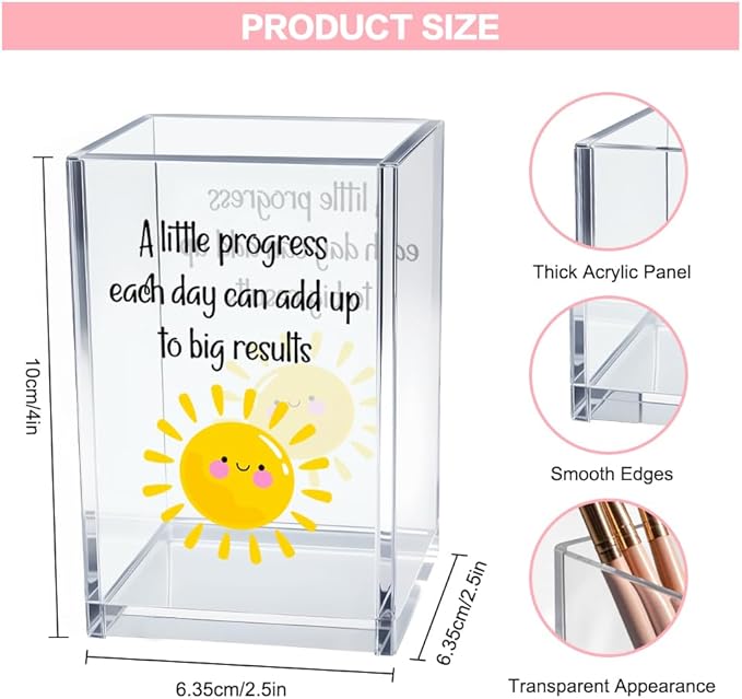 Vgrti A Little Progress Each Day Can Add Up To Big Results Acrylic Cosmetic - Image 2