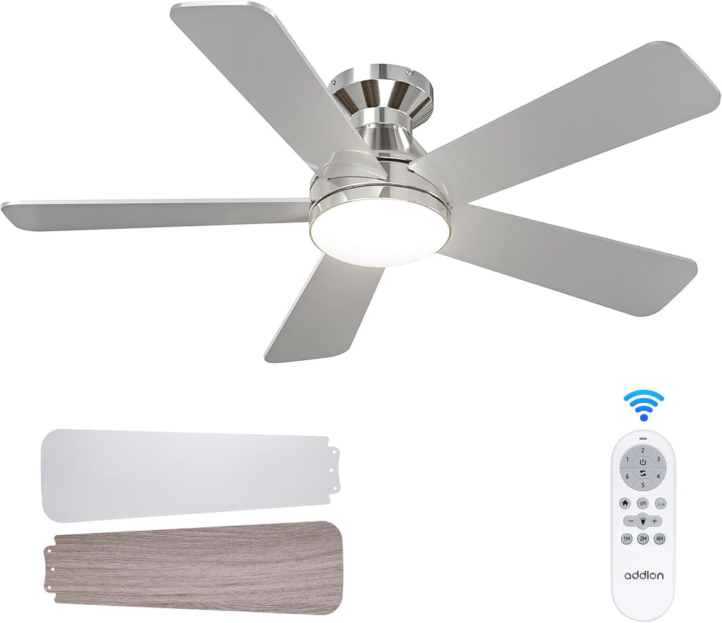 addlon 42 inch nickel low profile ceiling fans, main product view