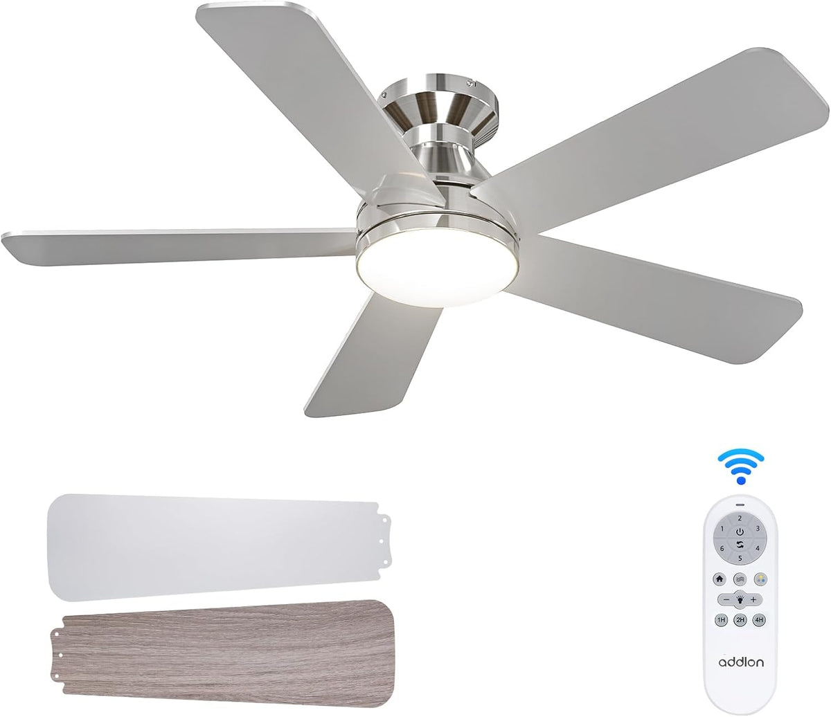 addlon 42 inch nickel low profile ceiling fans, main product view