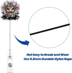 Funny Bow Highland Cow Nurse Badge Reel, Cute Retractable ID Card Pediatric - Image 5