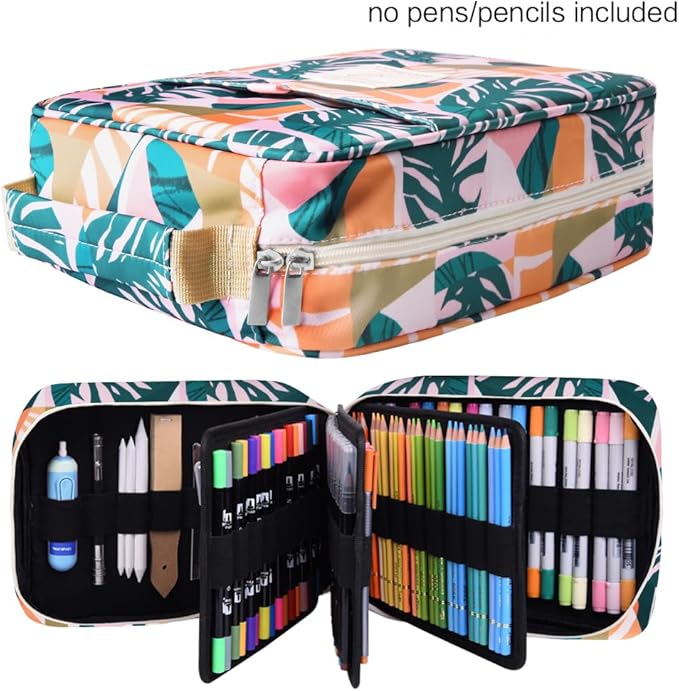 qianshan Pencil Case Holder Slot - Holds 202 Colored Pencils or 136 Gel Pens - Image 2