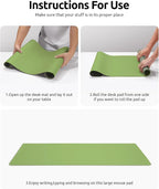 YSAGi Leather Desk Protector, Office Mat, Large Mouse Mat, Non-Slip PU Leather - Image 9
