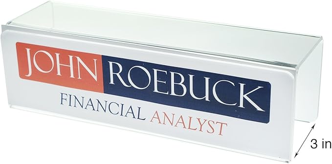 Source One Deluxe Clear Acrylic Cubicle Sign Holder & Name Plates - Image 4