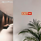 iSYFIX Exit Signs with Directional Right Arrow, Glow in the Dark, - Image 3