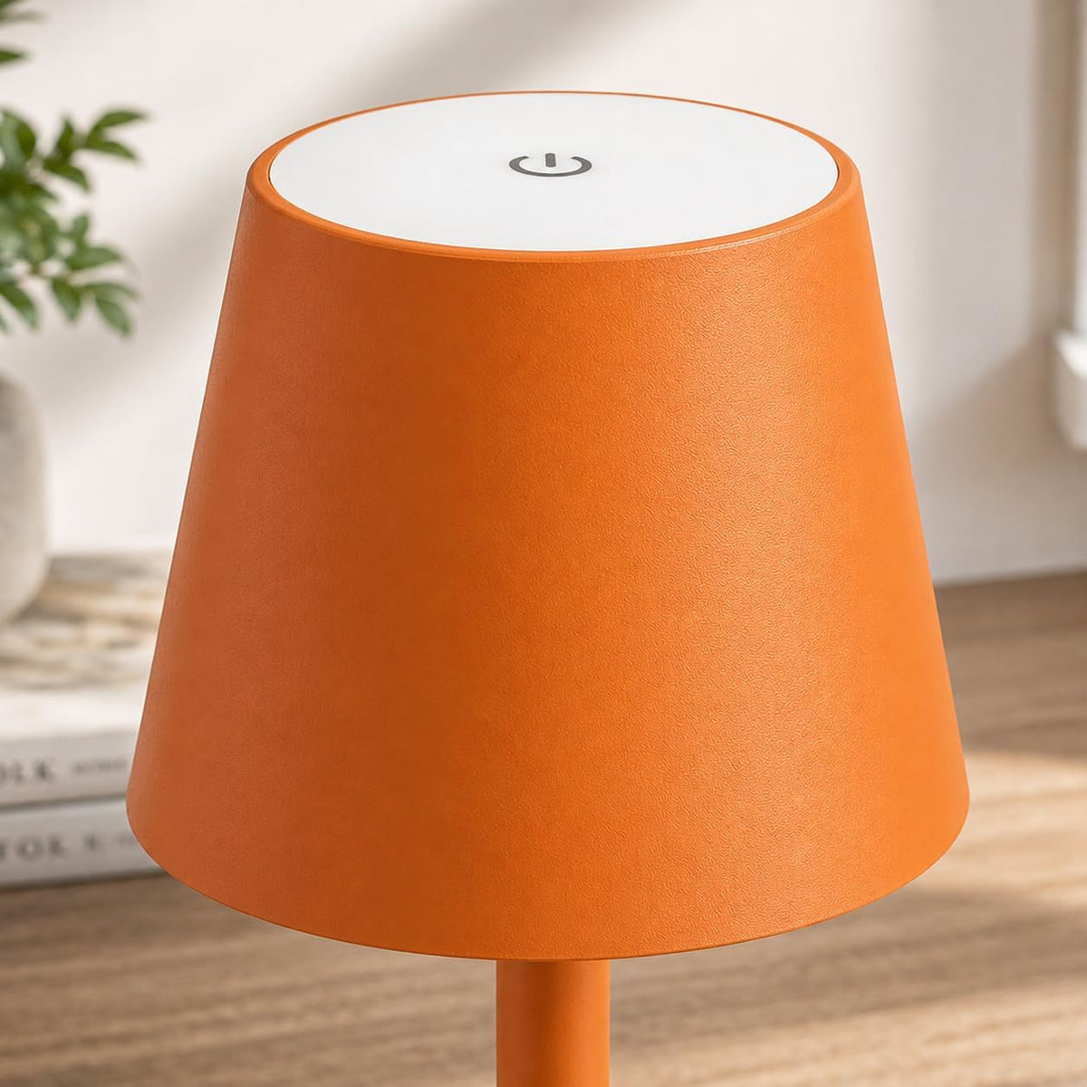 Yogaret Orange Cordless Table Lamp Set of 2-3 Way and Stepless Dimmable - for...