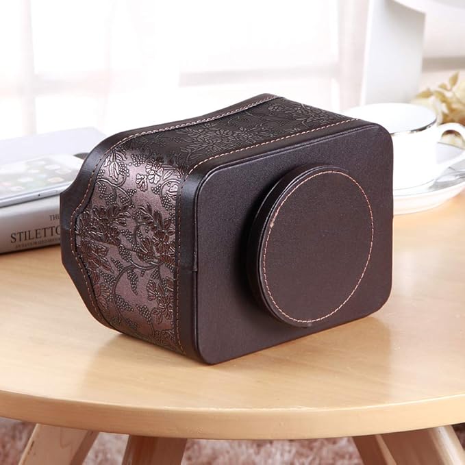 PUSU Leather 360°Rotatable Remote Control Holder, Nightstand TV Remote Caddy - Image 5