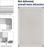 36x24-Inch Gray Felt Bulletin Board - Image 3