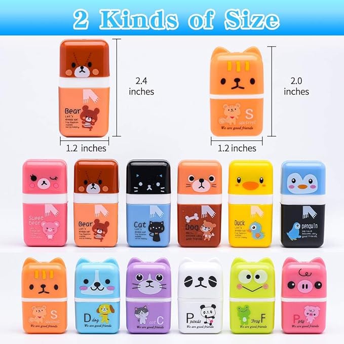 Sooez 12 Pack Pencil Erasers, Cute Erasers Pencil Eraser - Image 6