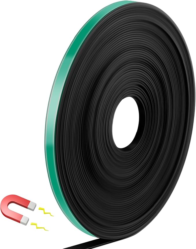 AmazingSpark Magnetic Tape Roll Thin Strips, 0.39 Inch x 33 Feet Magnetic Board by Unknown