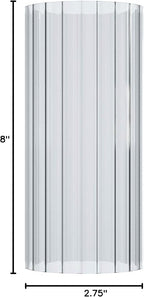 Sunwo Glass Shade Straight Cylinder Glass Lamp Shade Replacement - Image 7