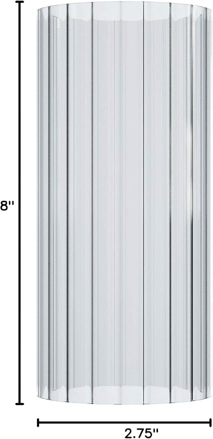 Sunwo Glass Shade Straight Cylinder Glass Lamp Shade Replacement - Image 7